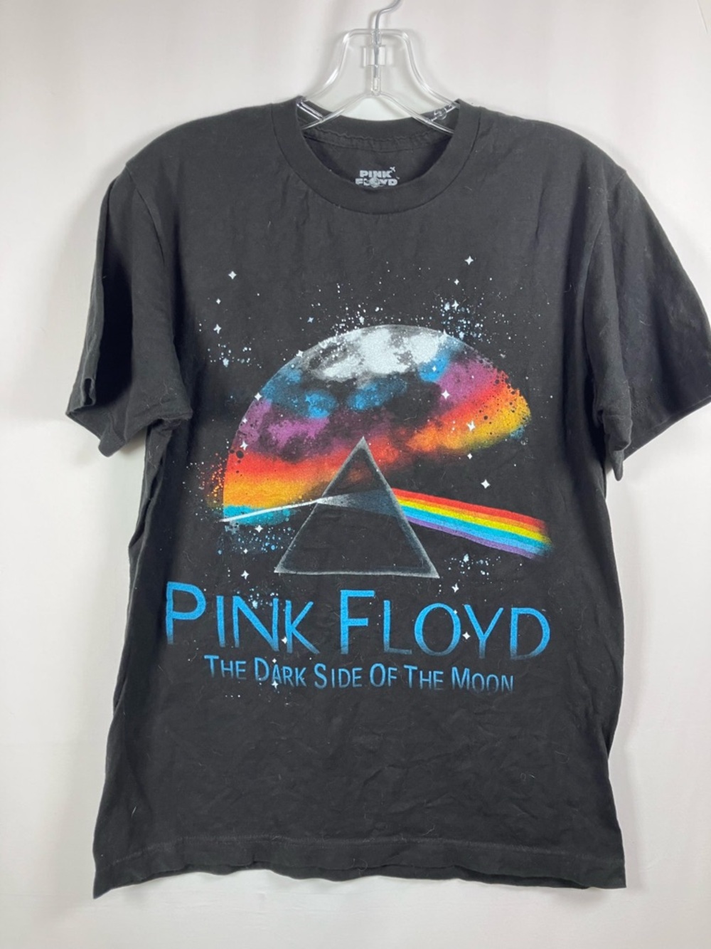 Pink Floyd White Logo on Black Tee